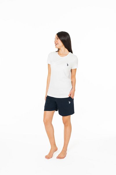 U.S. Polo Assn. Women's Ecru Shorts Set