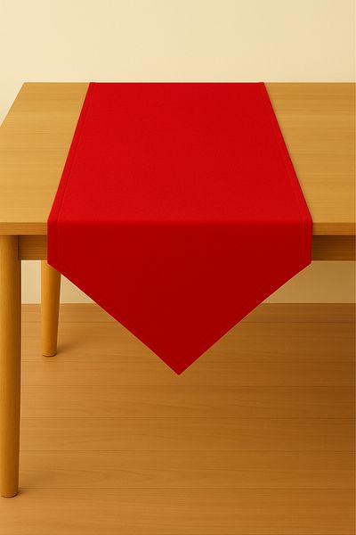 Luvora Home Luna Series Velvet Textured Triangle Runner - Red