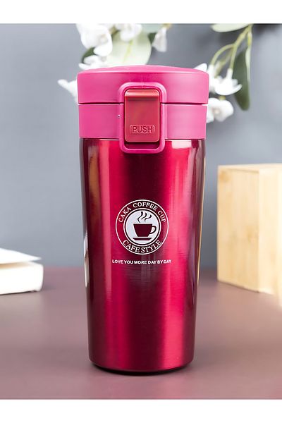 Others Vacuum Insulation Cup with Lid, Stainless Steel, Hot & Cold Coffee, Tea for Travelling 380ml