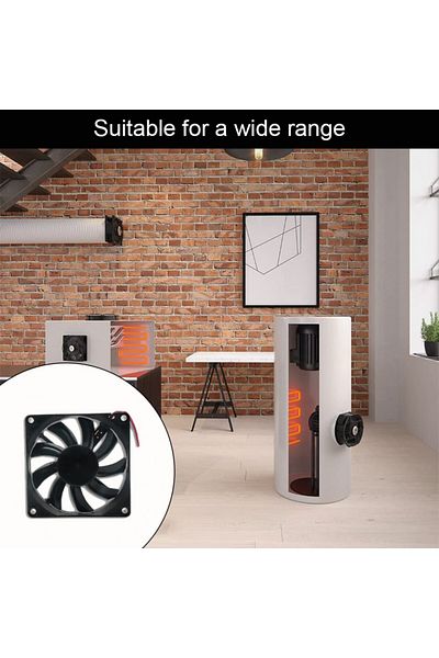 Helweet Silent Case Fan, 2-pin, 12 V, 3000 Rpm, Black, 8 X 8 X 1.5 Cm