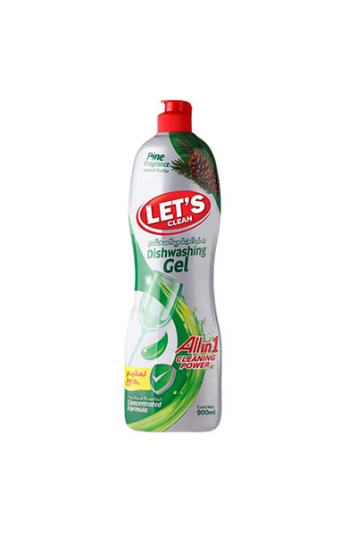 Let's Clean سائل غسيل الأطباق برائحة الصنوبر 900 مل