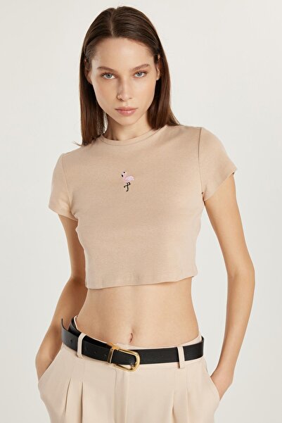 Tudors Жіночий Slim Fit вузький крій 100% бавовна велосипедний комір з принто...