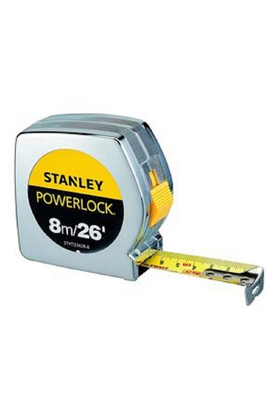 STANELY Multi Purpose Powerlock Ruling Tape Silver/Yellow/Black 2.5 x 1.3 x 2.6inch