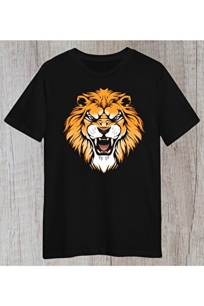 donamod Tricou obișnuit cu design special Lion pentru bărbați