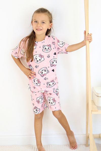 Harika KIDS Girl's Pajama Set with Shorts - Cotton Combed Fabric