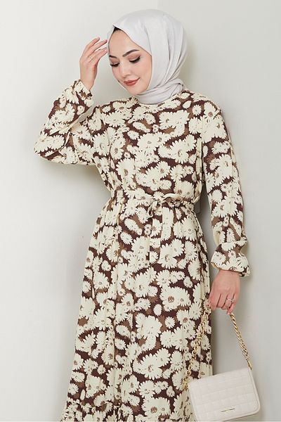 Bestenur Φόρεμα Neriz Woven Viscose 1486 - Καφέ