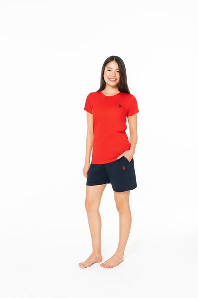 U.S. Polo Assn. Women's Red Shorts Set