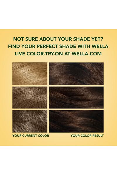 Wella لون ناعم - صبغة شعر طبيعية، خلاصة الصبار وزبدة الشيا - 40 بني متوسط × 2