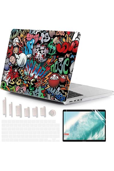 MUSHUI Protective Case For Macbook Pro 2021-2023 , Plastic, Multicolor, 14 Inches