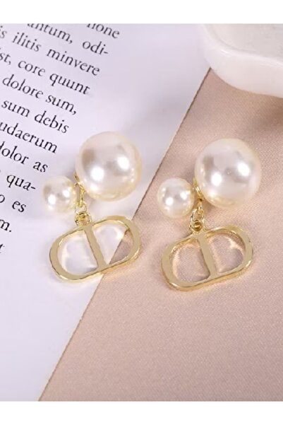 Shisa Jewel Lüks CD Beyaz İnci Küpeler Kadınlar için (58)