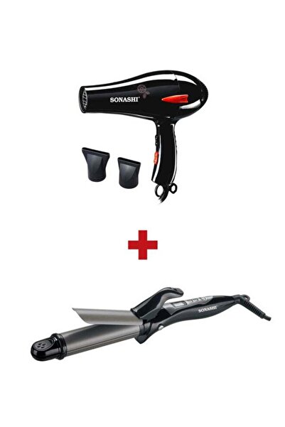 sonashi Powerful Hair Dryer 2000W and 2-in-1 Hair Curler & Straightener 45W Combo, Perfect Gift for Women