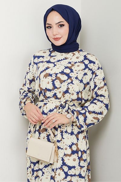 Bestenur Φόρεμα Neriz Woven Viscose 1486 - Navy Blue