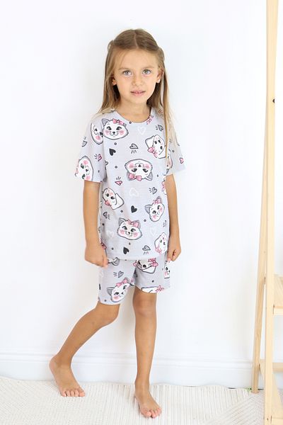 Harika KIDS Girl's Pajama Set with Shorts - Cotton Combed Fabric