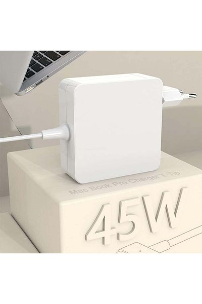 ROCKETEK T-tip Connector Compatible Charger, Magnetic, 45 W, White
