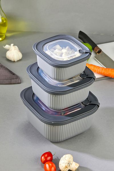 Mek life 3'Lü Line Striped Storage Container