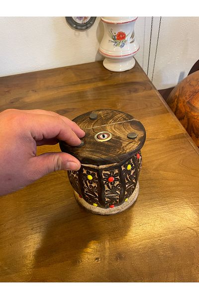 ANTİKA AYAL Wooden Piggy Bank
