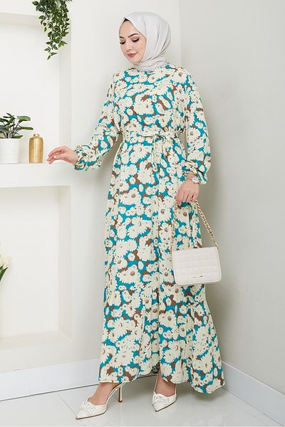 Bestenur Φόρεμα Neriz Woven Viscose 1486 - Μπλε