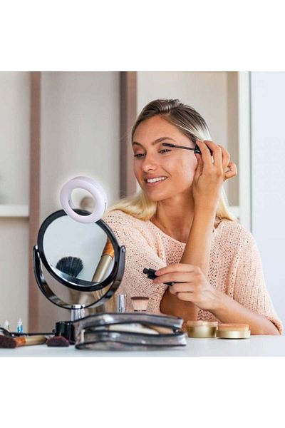 JUDA LED selfie ring light, USB, 3 brightness levels, 3 temperature settings, 9 x 9 x 3.1 cm