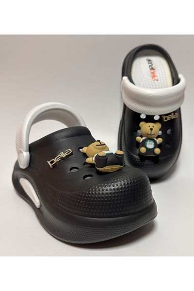 AkınalBella Ji̇bbi̇tz Detailed Double Anatomic Thick Sole Eva Nurse, Doctor, Office, Work, Home and Street Sandals Slippers