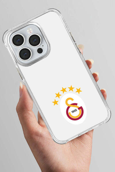 Galatasaray iPhone 14 Pro Uyumlu Galatasaray 5 Yıldız Arma Lisanslı Telefon Kılıfı