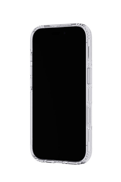 mooodcase iPhone 14 Uyumlu Etnik İndigo Desenli Şeffaf Silikonlu Telefon Kılıfı