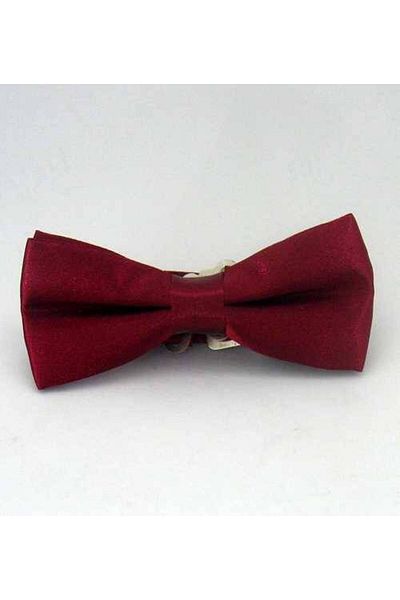 Gaffy Papion din satin de culoare solidă pentru copii roșu Claret - Cp-04