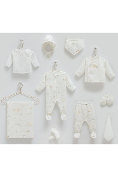 Caramell İncibaby % 100 Pamuk Müslin Kumaş Yazlık 10'lu Hastane Çıkışı New Se...