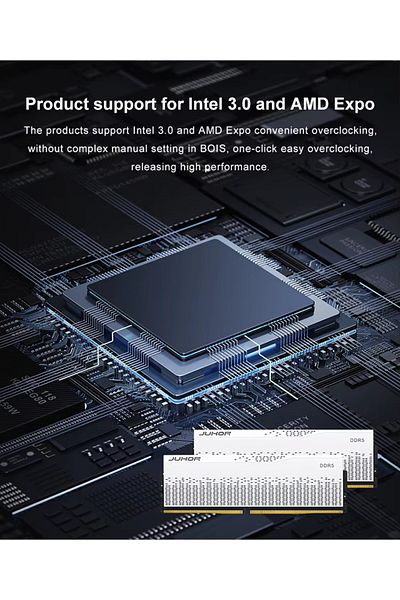 JUHOR 32Gb Ddr5 5600Mhz Desktop Pc Ram Cl45 Xmp 1.25V 1X32 Gb White Color High Performance Ram