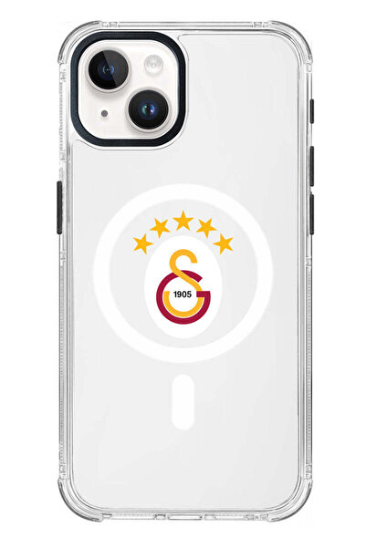 Galatasaray iPhone 15 Uyumlu Galatasaray 5 Yıldız Magsafe Lisanslı Telefon Kılıfı