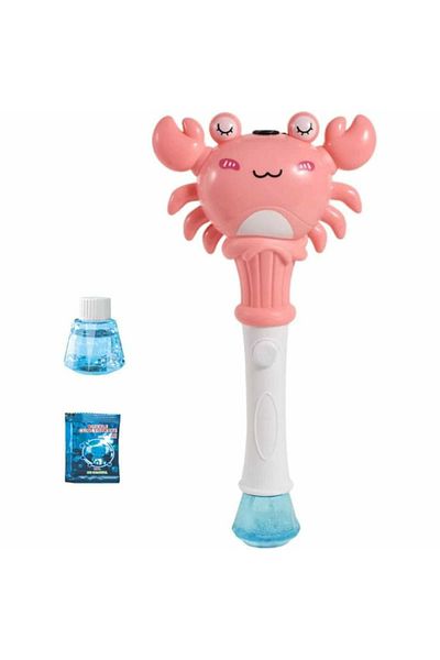 Micostore Crab, Bagheta de facut baloane de sapun, cu sunete si lumini, 33 x 15 cm, 3 culori disponibile