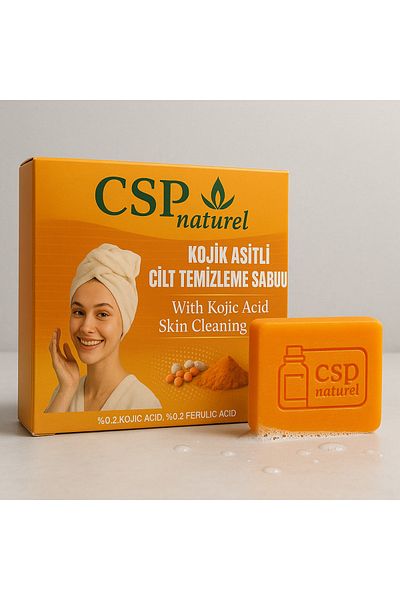 CSP Naturel Kojic Acid Soap, Anti-Blemish with Turmeric and Kojic Acid Effect, Whitening Kojic Acid Soap