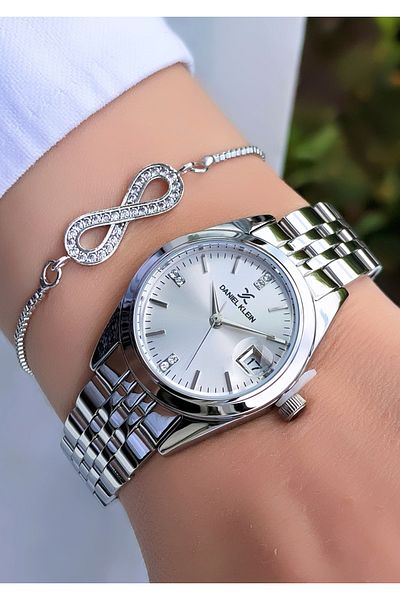 Daniel Klein Original 2 Years Warranty Women Wrist Watch with Bracelet Gift Dk989E985