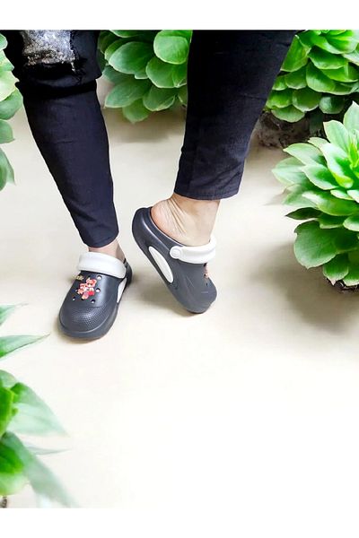 AkınalBella Eva Bear Sticker Detailed Loop Soft, Comfortable Sole Hospital, Nurse Slippers