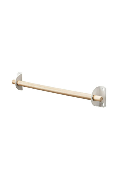 IKEA NEREBY Masif Ahşap Duvar Rafı, Çelik Bağlantılı 40 cm uzunluk