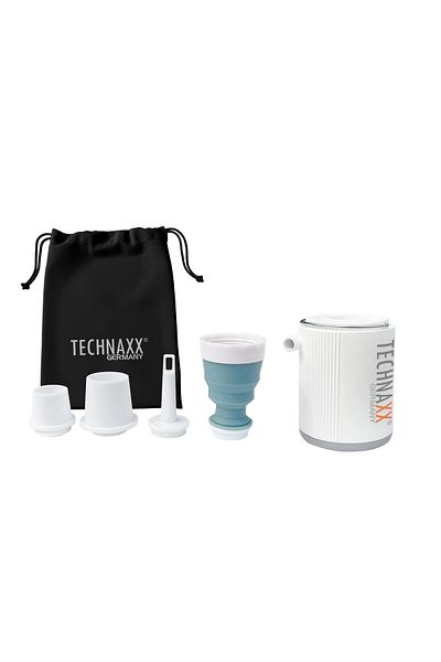 Technaxx Tx-261 Mini Electric Air Pump, 13.5w, Portable, 1360 Mah Battery, Led Light, 5 Heads, Usb-c