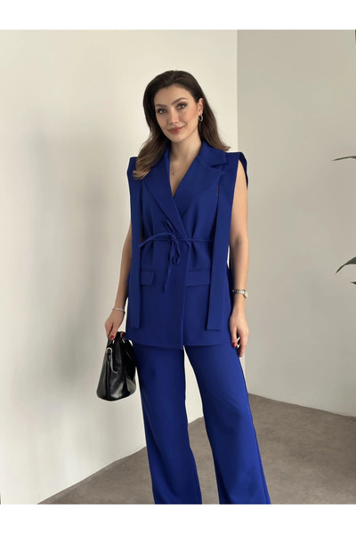 VOLT CLOTHİNG Women's Rope Tied Vest Suit