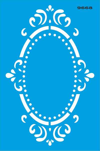 StencilSepeti Ayna - Stencil Boyama Şablonu 20x30