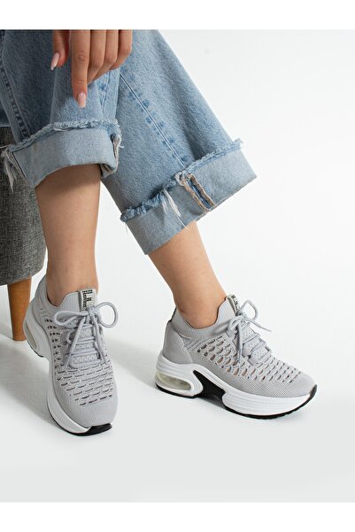 ALEMDAR AYAKKABI PULSE Сірий камінь Деталь Трико Жіночі кросівки