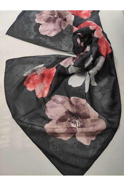 ALTUNTAŞ Women's Cotton Etnic Flower Patterned Shawl