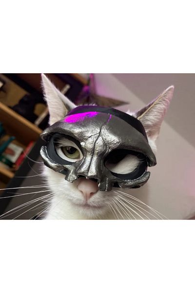 3d model s Catulus V – Ghost Band Papa V Cat Mask - Original Design 3D Print