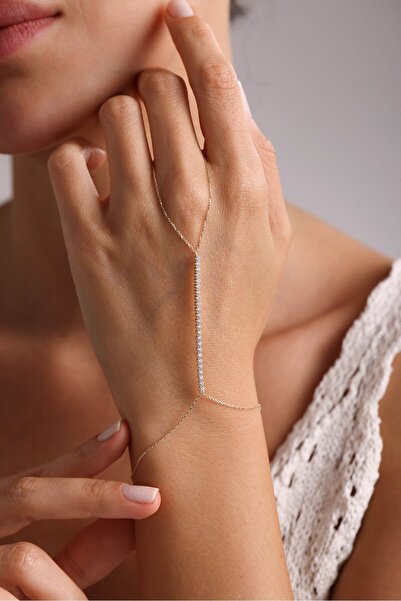 Gianfranco 14 Ayar Altın Taşlı Suyolu Line Işıltılı Şahmeran