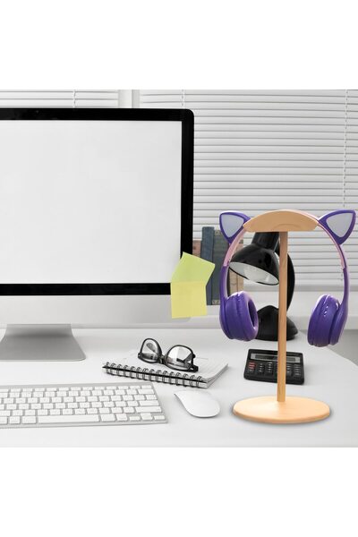 MACVI Macvi® P47 wireless stereo headphones, cat ears, B 5.0, FM, noise reduction, foldable, card, purple