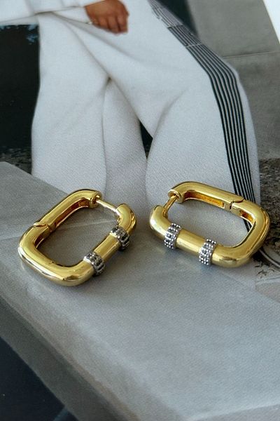 Trendy Butik Steel Brand Earrings