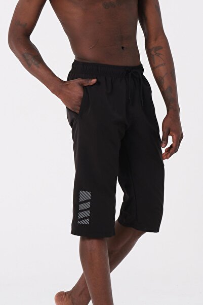 daag Siyah Diz Altı Uzun Boy Basic Model Su İtici Özellikli Erkek Plaj Deniz ...