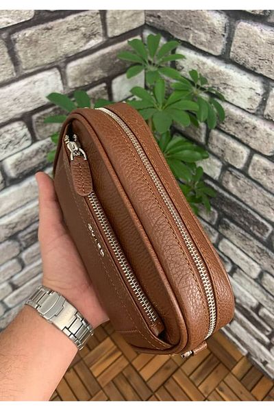 GUARD Tan Genuine Leather Encrypted Handbag - Grd2403Xw22464