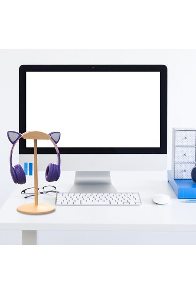 MACVI Macvi® P47 wireless stereo headphones, cat ears, B 5.0, FM, noise reduction, foldable, card, purple