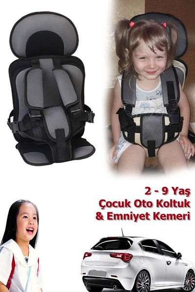 Alfagrup Car Seat and Safety Belt for 3-12 Years Old Children