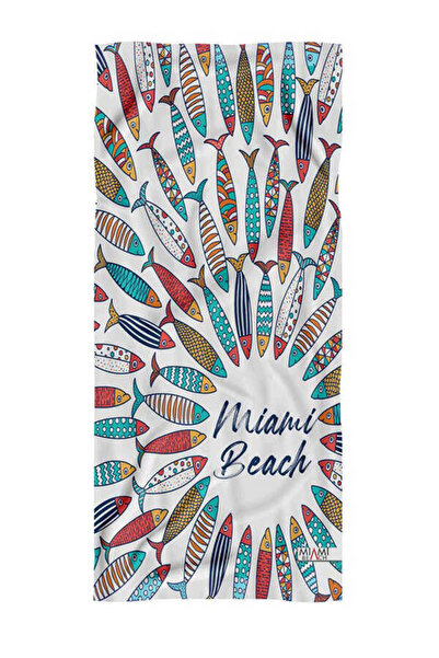 Miami Beach Digitalna štampa paket morskih peškira za bazen i plažu 70x140 cm...