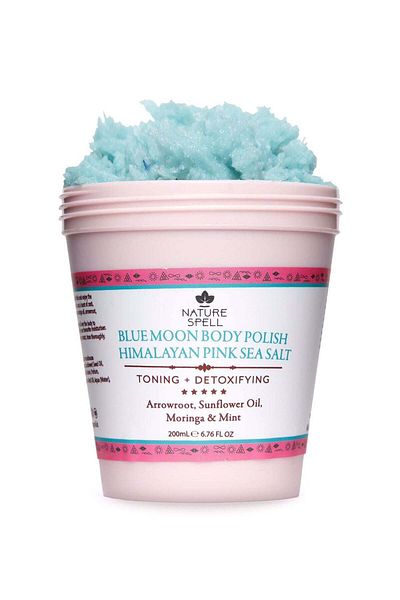 Nature Spell Bluemoon Body Scrub with Himalayan Pink Sea Salt – 200ml