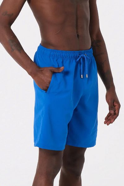 Miami Beach Ανδρικό σορτς παραλίας μαγιό - Saks Long Length, Water Repellent, Μονόχρωμο - 2206-Saks